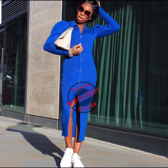 BLOGGERS FAVORITE ZARA PUFF SLEEVES KNIT DRESS - Picture 7 of 9